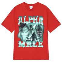 Alpha Male Funny Wolf Graphic T-shirt Men Women Fashion Design Short Sleeve T-shirts Cotton Casual Oversized Unisex T Shirt S