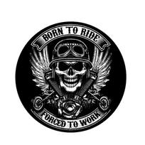 Automobilio lipdukas Kaukolės raštas Atspindintis Ghost Rider asmenybės motociklo lipdukas balta/juoda
