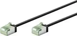Goobay 74350 Ultra-Flexible CAT 8.1 Komutacinis kabelis, Slim, U/FTP, 0.15 m, Juodas | Goobay