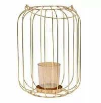Art-Pol Home Styling Collection Žibintas žvakidė auksinis 21,5 cm