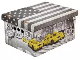 Dėžutės daiktams A4 New York, 2 vnt., 25x18x33 cm