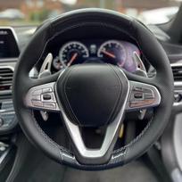 Car Steering Wheel Cover  Leather For BMW G20 G21 G30 G31 G32 X3 G01 X4 G02 X5 G05 X7 G07 Z4 Steering Wheel Car Accessory Red Thread