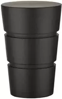Karnizo antgalis DOMOLETTI WALEC BASIC, juodas, Ø19 mm
