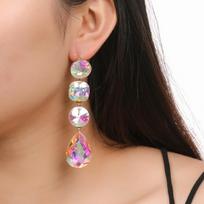 Exaggerated Crystal Earrings, Luxury Atmospheric Water Drop Long Temperament Earrings, Earrings.