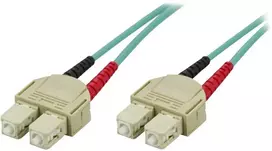OM3 optinis kabelis DELTACO, SC - SC, duplex, multimode, 50/125, 15m / SCSC-615