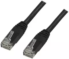 Deltaco TP-625S, 25 m, Cat6, U/UTP (UTP), RJ-45, RJ-45, juodas