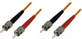 OM1 optinis kabelis DELTACO, ST - ST, duplex, UPC, 62,5/125, 1,5m, oranžinis / FB-31-5