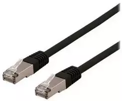 DELTACO STP-625SAU - Komutacinis kabelis - RJ-45 (kištukas) į RJ-45 (kištukas) - 25 m - F/UTP (folija dengta neekranuota susukta pora) - CAT 6a - be halogenų, lieto korpuso - juodas