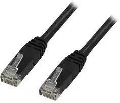 Deltaco TP-650S, 50 m, Cat6, U/UTP (UTP), RJ-45, RJ-45, juodas