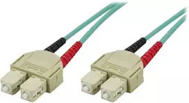 OM3 optinis kabelis DELTACO, SC - SC, duplex, daugiamodis, 50/125, 2 m / SCSC-62