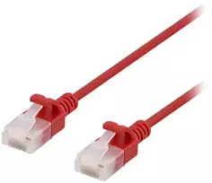 Deltaco - Patch kabelis - RJ-45 (kištukas) į RJ-45 (kištukas) - 3 m - UTP - CAT 6a - be halogenų, lieto plieno, be kabliuko - raudonas