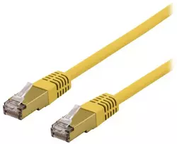 DELTACO S/FTP Cat6a jungiamasis kabelis, delta sertifikuotas, LSZH, 2 m, geltonas