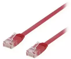 Deltaco TP-67R-FL, 7 m, Cat6, U/UTP (UTP), RJ-45, RJ-45, raudonas