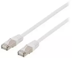 DELTACO - Patch kabelis - RJ-45 (kištukas) į RJ-45 (kištukas) - 10 m - F/UTP (folija dengta neekranuota susukta pora) - CAT 6a - be halogenų, lieto korpuso - baltas