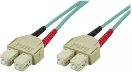 OM3 optinis kabelis DELTACO, SC - SC, duplex, multimode, 50/125, 0.5m / SCSC-60