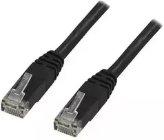 Deltaco TP-607S, 0,75 m, Cat6, U/UTP (UTP), RJ-45, RJ-45, juodas