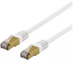 DELTACO S/FTP Cat6a jungiamasis kabelis, delta sertifikuotas, LSZH, 2 m, baltas