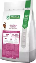 NATURE'S PROTECTION Mini extra lašiša Adult Small breed dog, suaugusių mažų ir labai mažų veislių šunų sausas pašaras su lašiša, 7.5kg