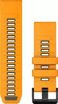 Garmin QuickFit 26mm greitai atsegamas silikoninis dirželis, Oranžinės /Grafito spalvos