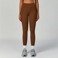 Women's Quick-Dry High-Waist Eco-Friendly Yoga & Running Pants L šviesios kavos spalvos