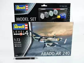 Revell Arado Ar 240 dovanų rinkinys 1:72 su dažais ir klijais (63798)