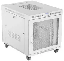 Laisvai pastatoma stelažinė spintelė 19" 15U 800x1000 pilkos perforuotos durelėmis LCD Lanberg (plokšta pakuotė)