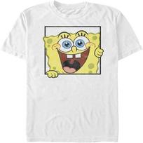 Nickelodeon Big & Tall Spongebob Squarepants Peek a Bob Men's Tops Short Sleeve Tee Shirt S balta