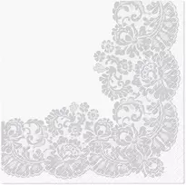 Paw Lacy Frame Sidabrinės popierinės servetėlės 33 x 33 cm 20 vnt