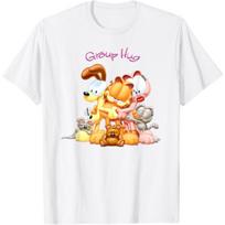 Garfield Group Hug 3D Cat Cartoon T-Shirt S balta