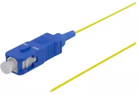 OS2 Optinis kabelis pigtail DELTACO, SC, simplex, UPC, 9/125, 1.5m / SCPT-1S-5