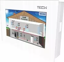 Tech Room reguliatorius su RS ryšiu (lietimui jautrus, spalvotas ekranas, 2mm stiklas) ST-281 baltas