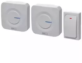 Emos Belaidis durų skambutis 230V be baterijos mygtukas Emos P5731 balta