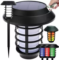 Saulės sodo lempa su RGB valdymu, IP65, ABS