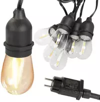 Lauko girlianda su 10 LED lemputėmis E27, 10 m