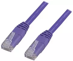 Deltaco TP-60P, 0,5 m, Cat6, U/UTP (UTP), RJ-45, RJ-45, violetinis
