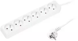 Blow PR-670P 6 lizdų maitinimo ilgintuvas su įžeminimu 3 m baltas 3x1.5 mm