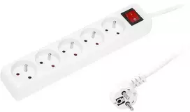 Blow PR-570WSP 5 lizdų maitinimo ilgintuvas su įžeminimu + jungiklis 3m baltas 3x1.5mm