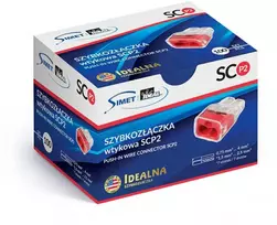 Simet SCP2 plug-in greitoji jungtis - 2 takeliai 4mm 32A/450V - Perfect Quick connector - 100 vnt.