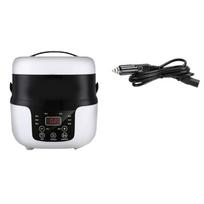 Electric Lunch Box 2L Travel Rice Cooker Small 12V 24V for Car Cooking Soup Porridge Rice Heating Keeping Warm Function 1