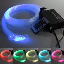 Sieninis šviestuvas LED RGB apšvietimas šviesolaidinis SPALVOTOS ŽVAIGŽDĖS 2 m.