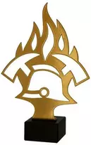 Victoria Sport Metal trofėjus su marmuriniu pagrindu - Ugniagesių - skiriamieji ženklai