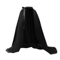 Women High Waist Tulle Long Skirt Wedding Party Prom Bandage Mesh Dress One Size juoda