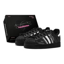 Adidas Originals Superstar 2 Couple's, New Year Renewal, Black Vein Spot, Cool And Stylish, Individual Fashion Low top JH9977(TeamS2-S-BOX) 35⅔
