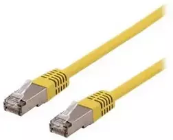 Deltaco S/FTP Cat6 patch kabelis 1m 250MHz Deltasertifikuotas LSZH geltonas