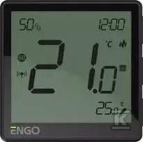 Engo Controls Engo EONE-230B Zigbee laidinis termostatas, juodas