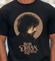 Bob Dylan & His Band T-Shirt on Vintage Black Comfort Color Tee XL
