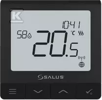 Salus Salus laidinis, įleidžiamas temperatūros reguliatorius SQ610B Quantum, 230 V, juodas