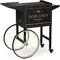 Royal Catering Vežimėlio pagrindas spragėsių mašinai su retro spintele 51 x 37 cm - juodos ir auksinės spalvos