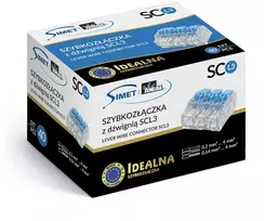 Simet Greita jungtis su svirtimi SCL3 - 3 takeliai 4mm 32A/450V - Ideali Greitoji jungtis - 40 vnt.