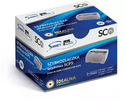 Simet SCP5 plug-in greitoji jungtis - 5 takeliai 4mm 24A/450V - Perfect Quick connector - 50 vnt.